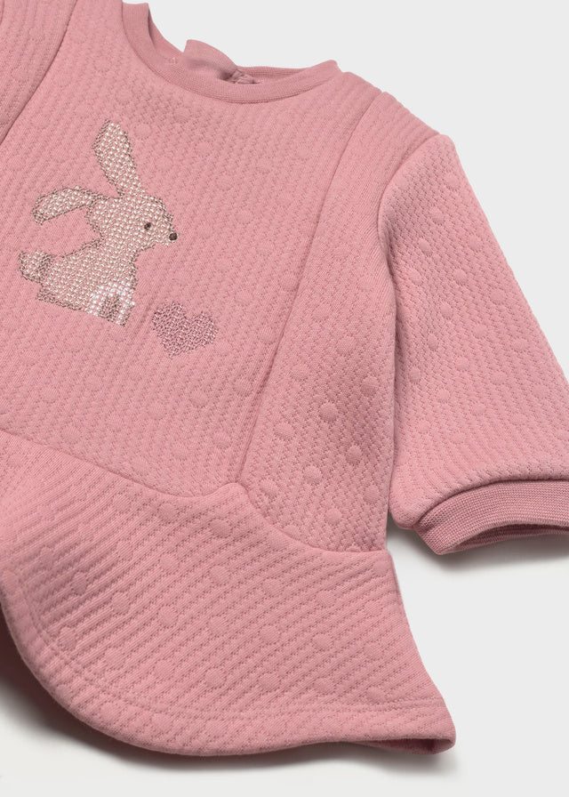 Mayoral Pink Bunny Quilted Dress