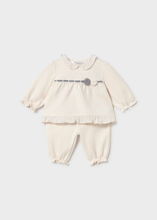 Mayoral Grey Flower Trouser Set