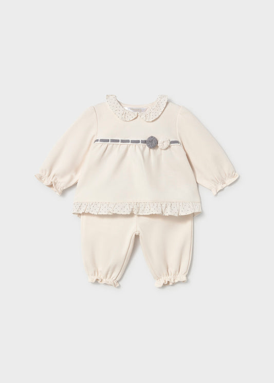 Mayoral Grey Flower Trouser Set