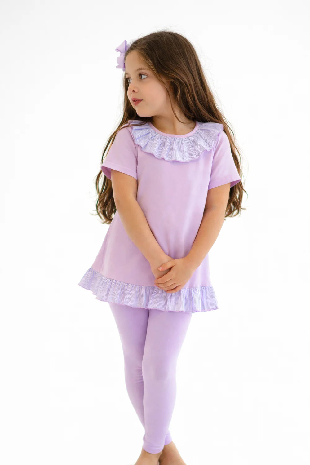 Harris Kids Frill Lilac Shorts & Leggings Outfit