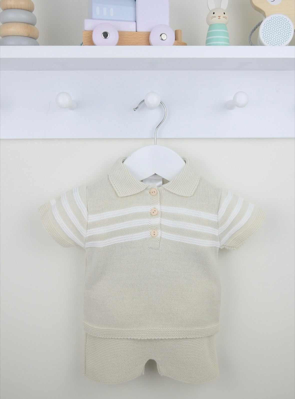 Pex Beige Mateo Shorts Set