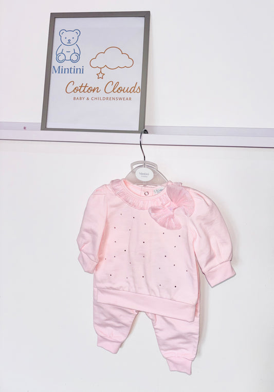 Mintini Pink Bow Trouser Set AW25