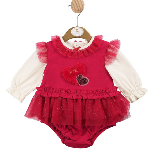 Mintini Red Heart Romper