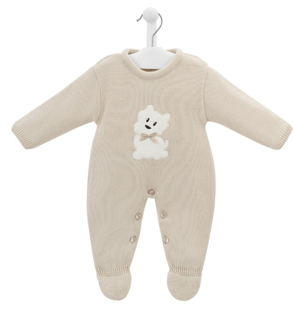 Dandelion Scotty Dog Taupe Onesie