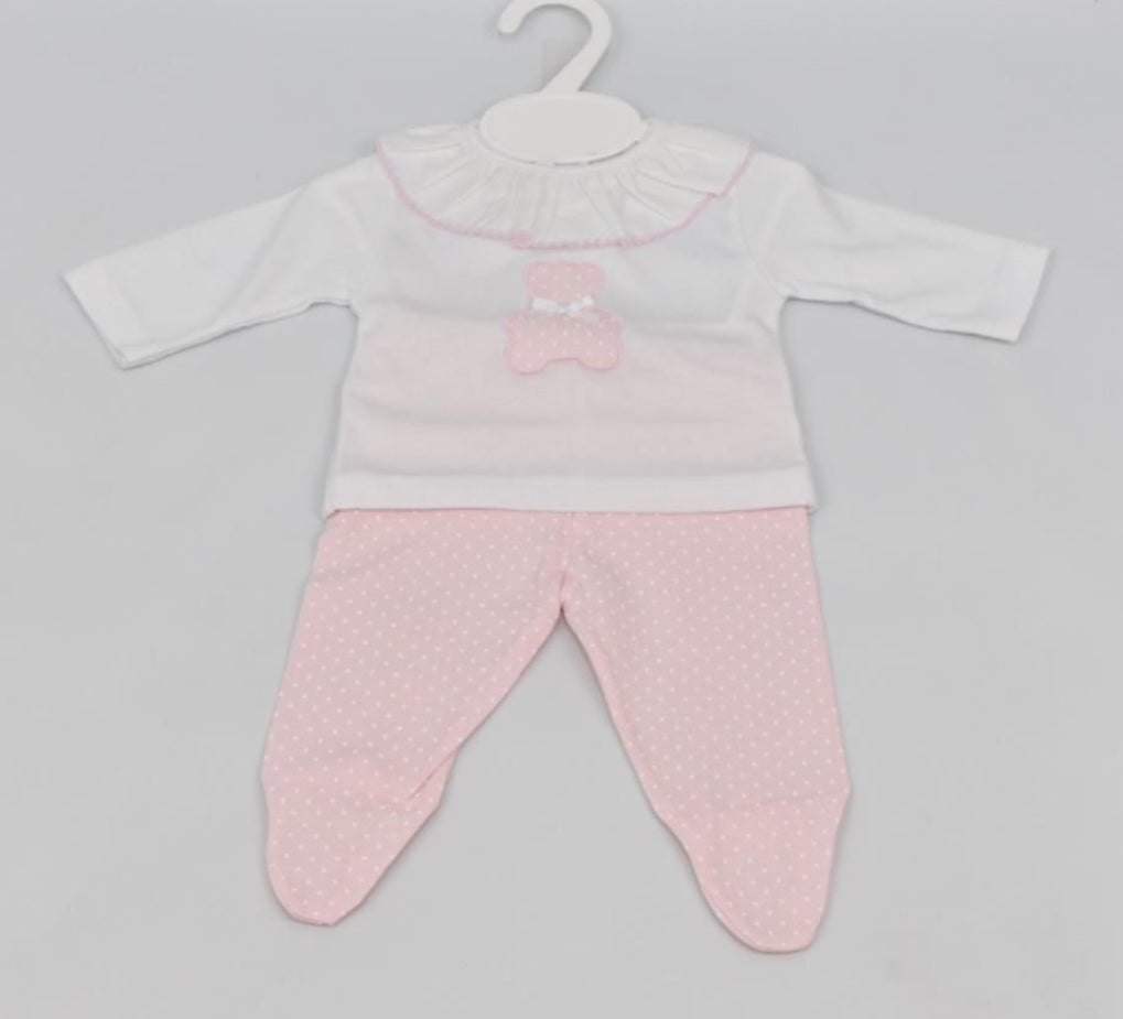 Pink Bear Trouser Set