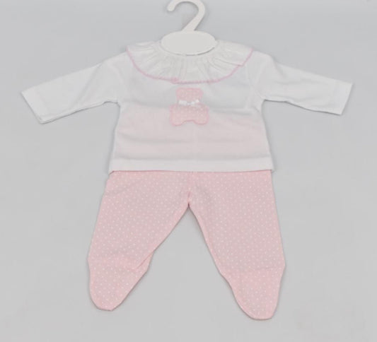 Pink Bear Trouser Set