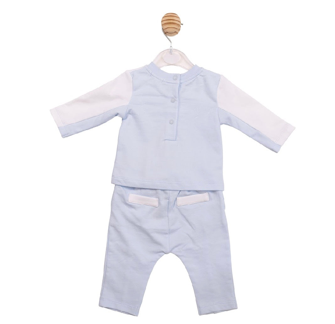 Mintini Blue & White Trouser Set