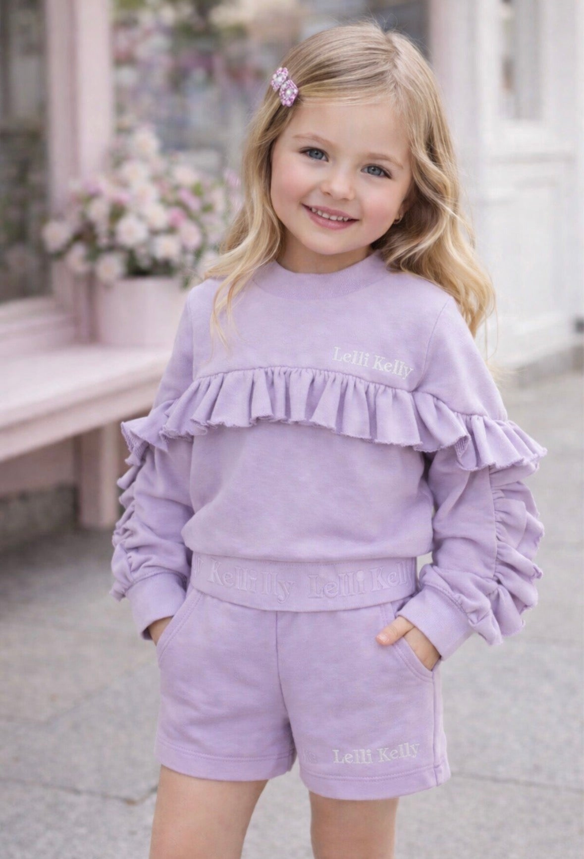 Lelli Kelly Lilac Ruffle Sweatshirt & Shorts