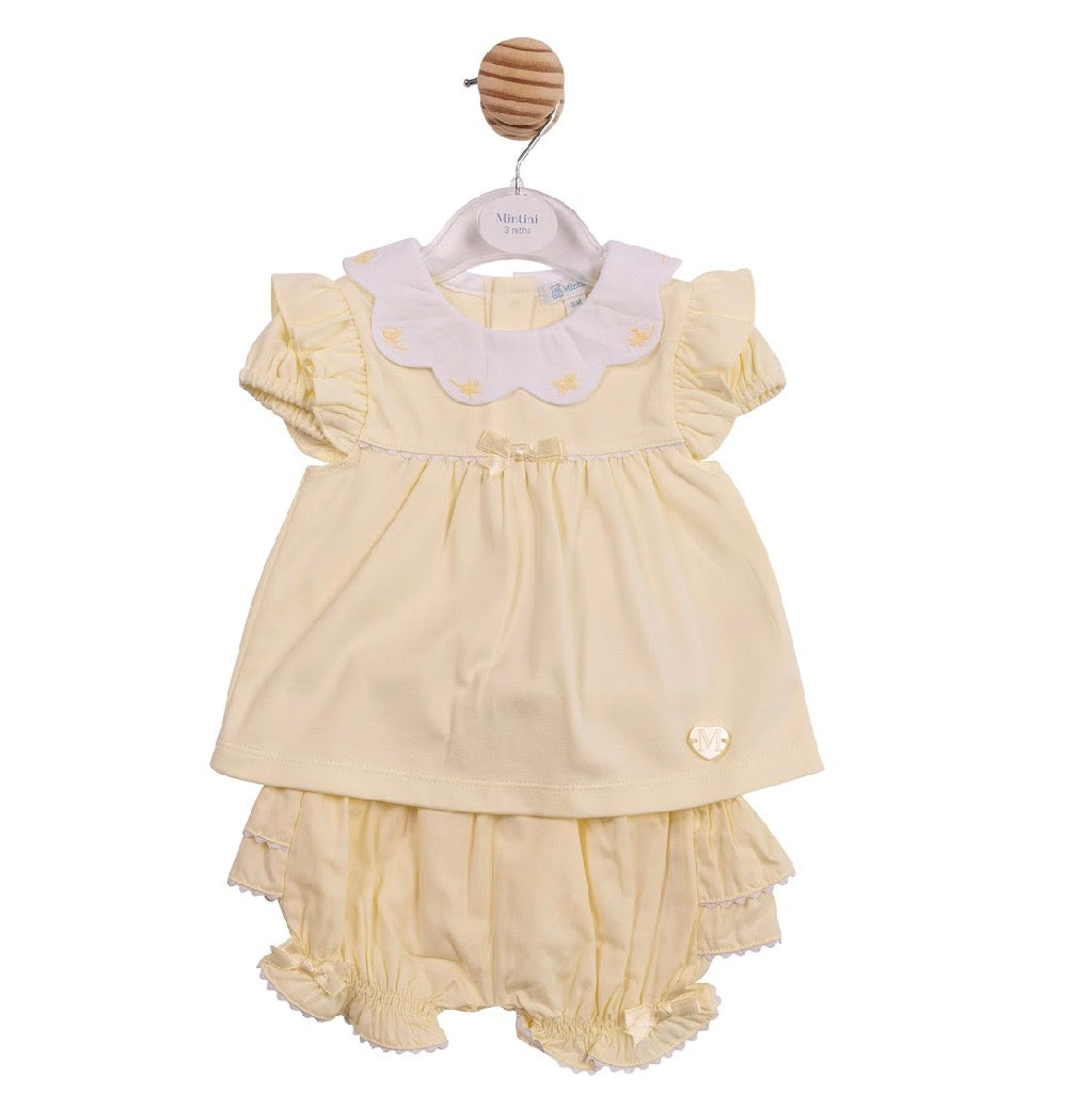 Mintini Lemon Frill Jam Pants Set
