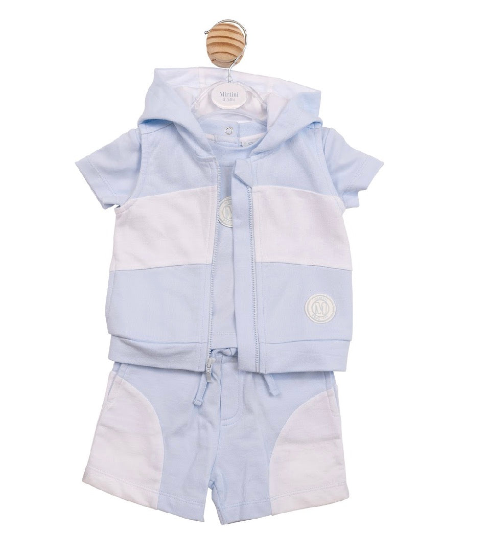 Mintini Blue Gilet & Shorts Set