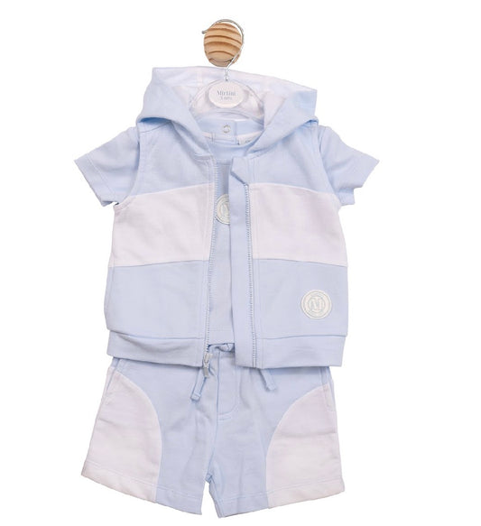 Mintini Blue Gilet & Shorts Set