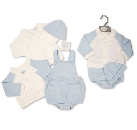 Blue Dungaree & Jacket Set