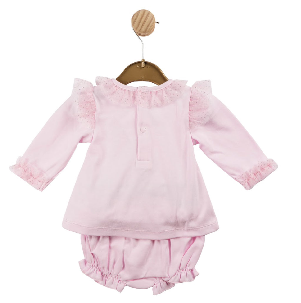 Mintini Pink Sparkle Heart Bloomer Set