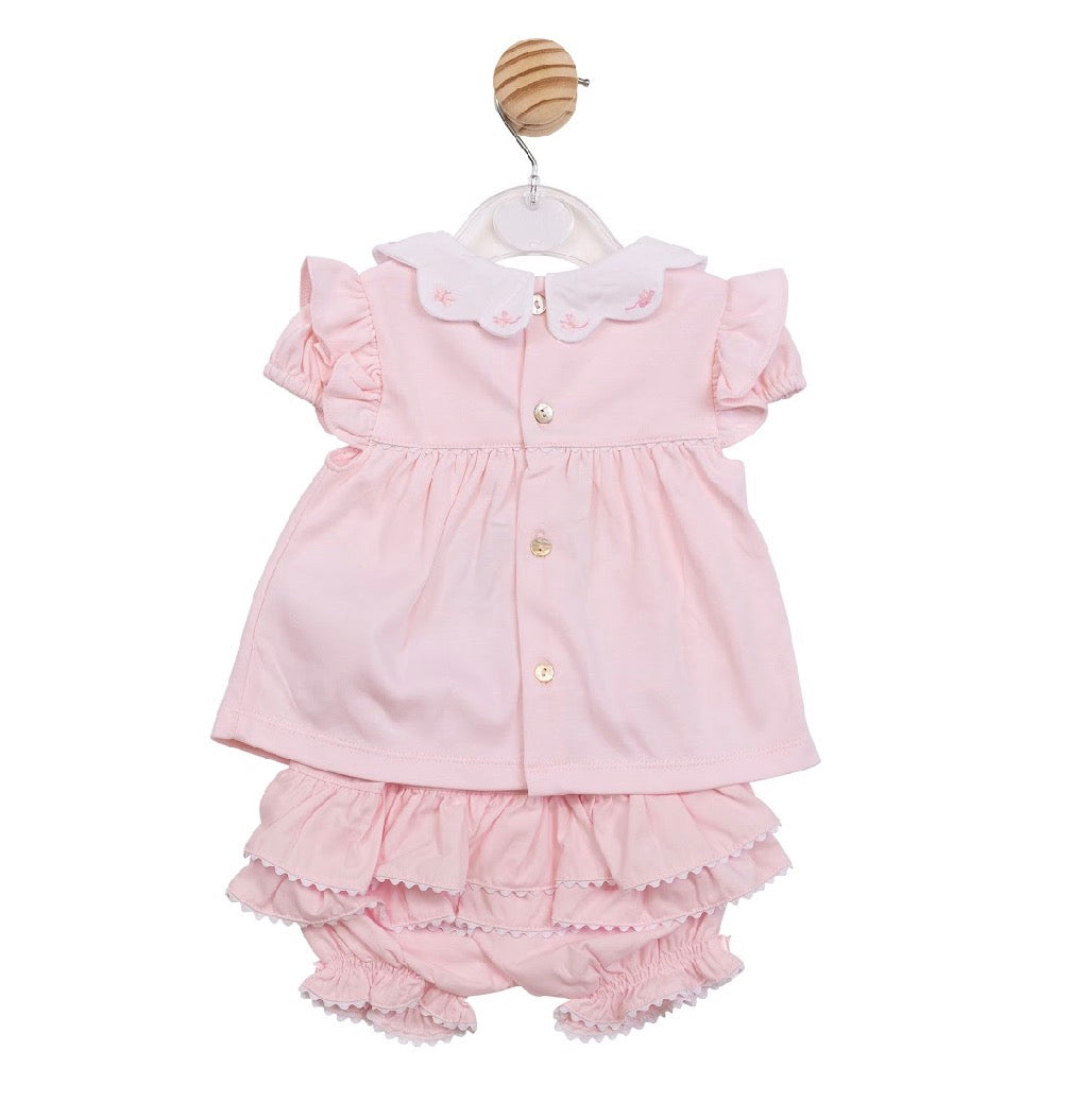 Mintini Pink Frill Jam Pants Set