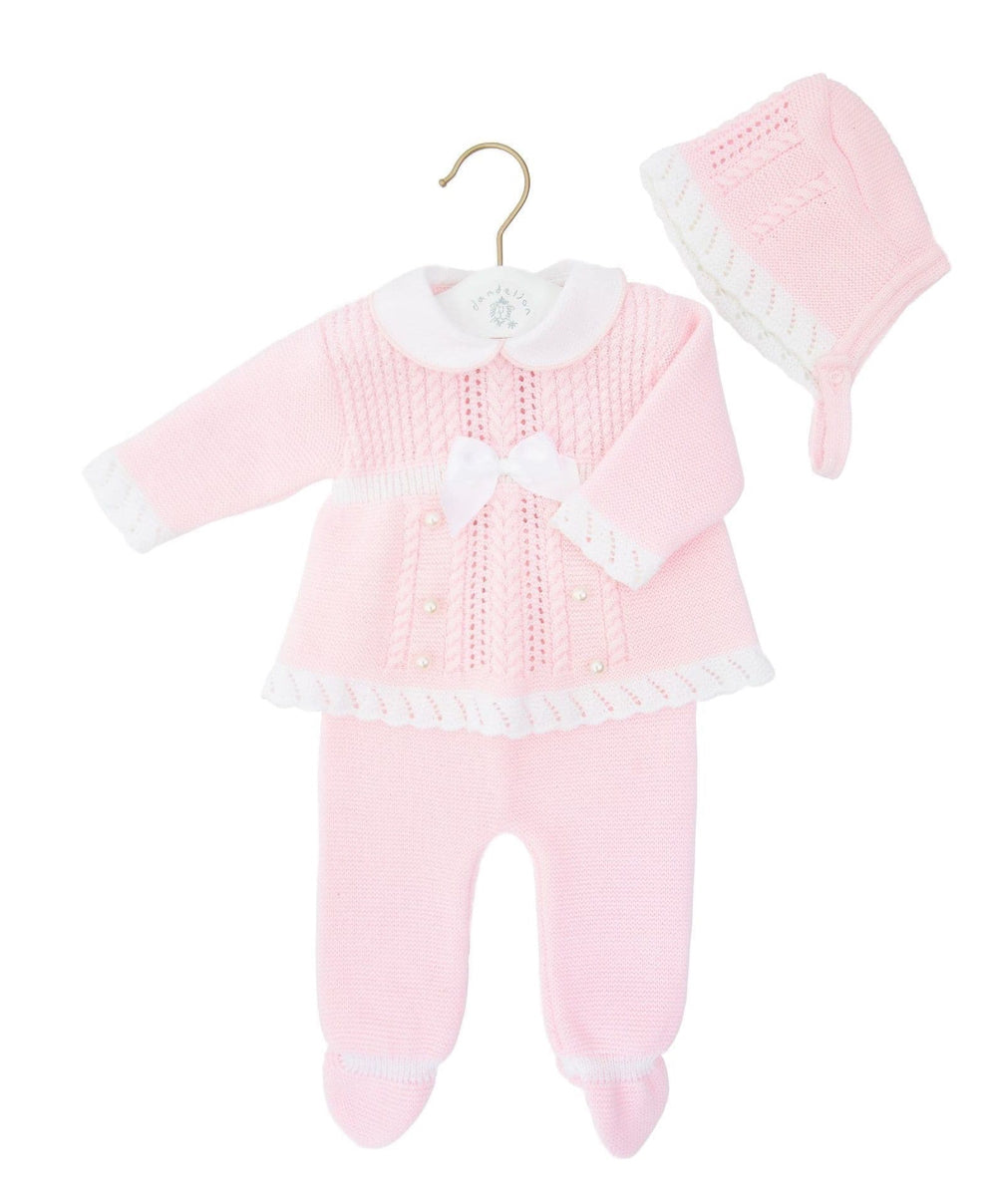 Dandelion Pink Pearl Knitted Outfit