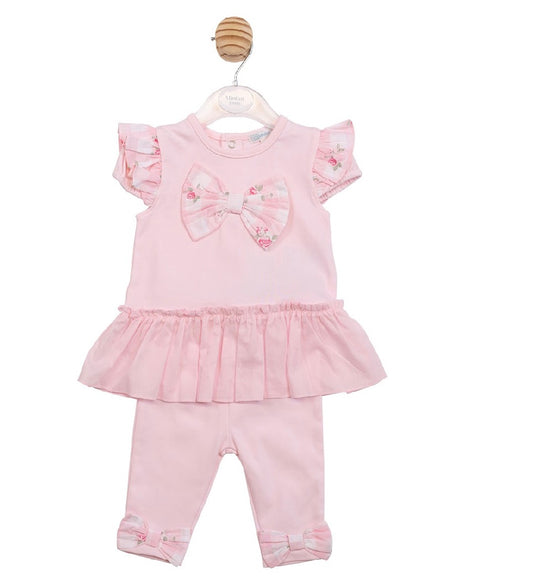 Mintini Pink Bow Legging Set