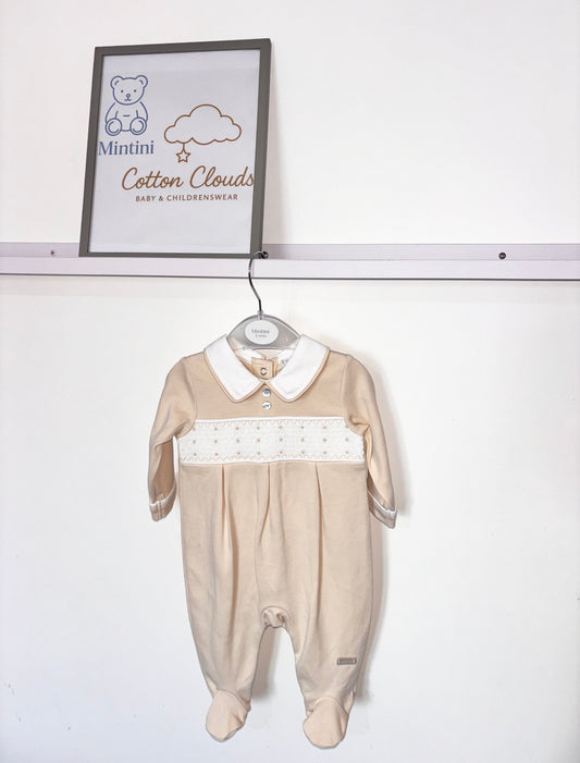 Mintini Beige Smock Onesie