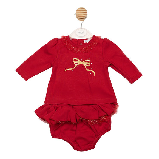Mintini Red Bow Jam Pant Set