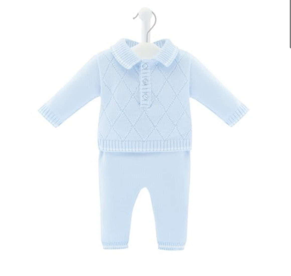 Dandelion Blue Diamond Knitted Outfit