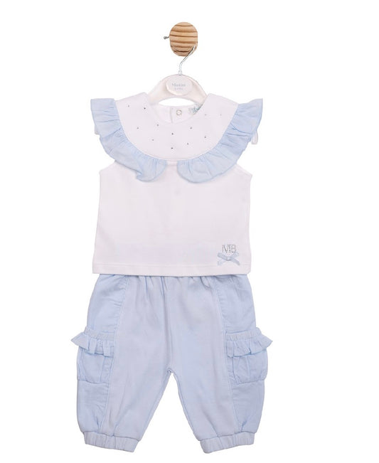 Mintini Blue Frill Trouser Set