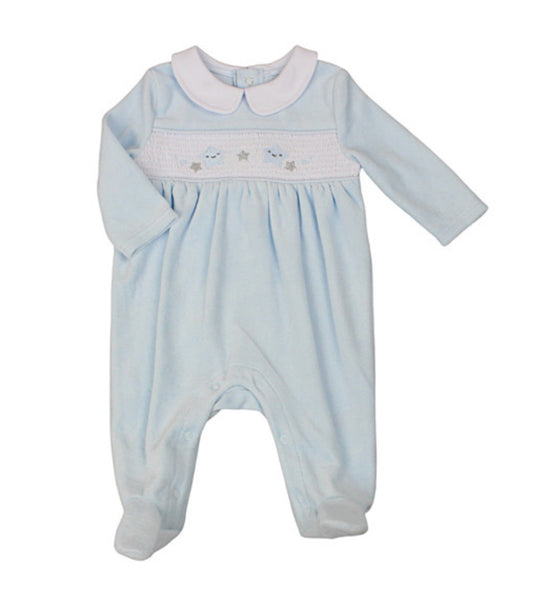 Blue Stars Smock Onesie