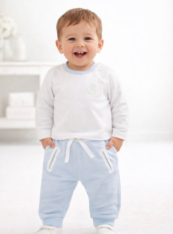 Mintini White Blue Jogset