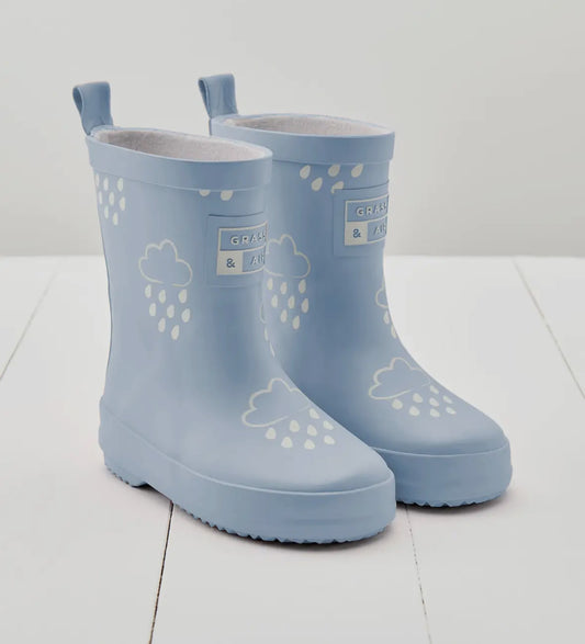 Baby Blue Grass & Air Wellies