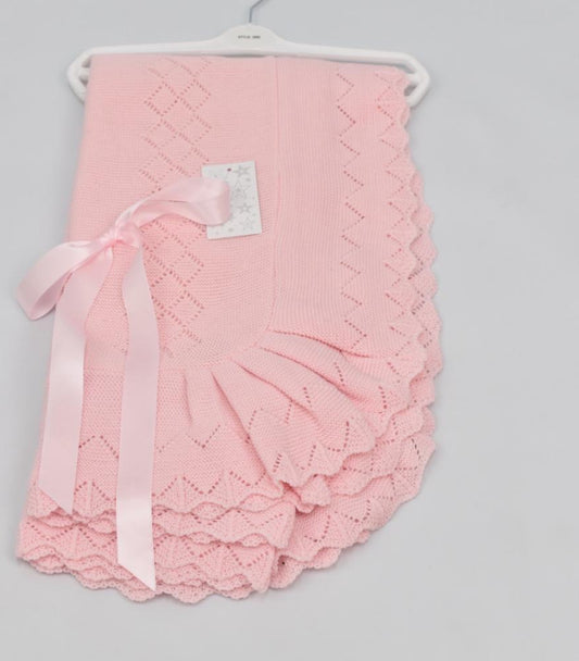 Pink Wavy Shawl