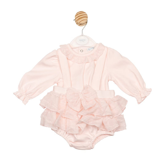 Mintini Pink Frill Pinafore