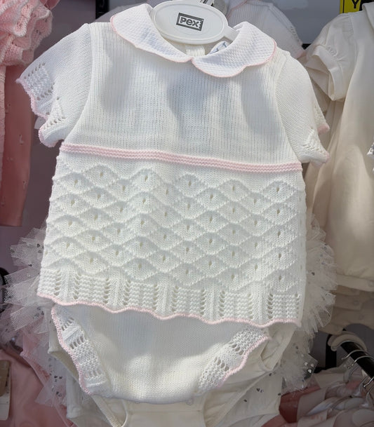 Pex White Knitted Outfit