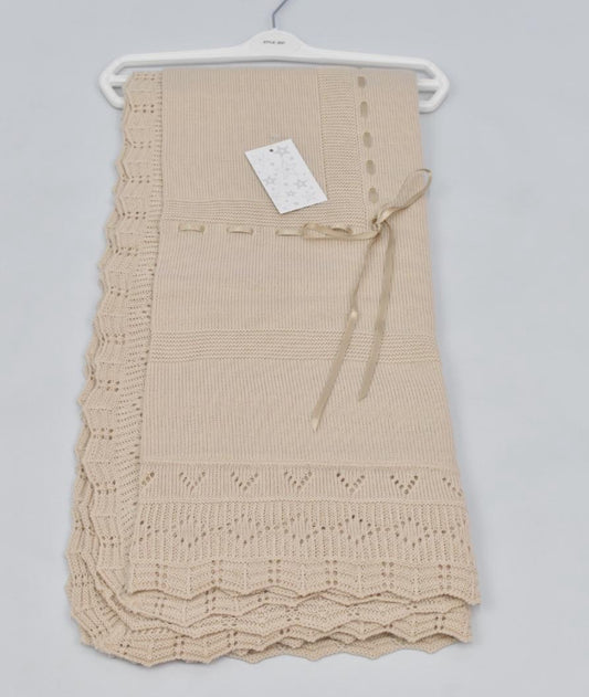 Beige Ribbon Shawl