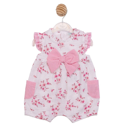 Mintini Pink Floral Romper