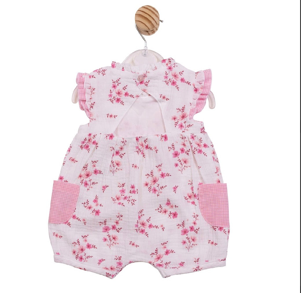 Mintini Pink Floral Romper