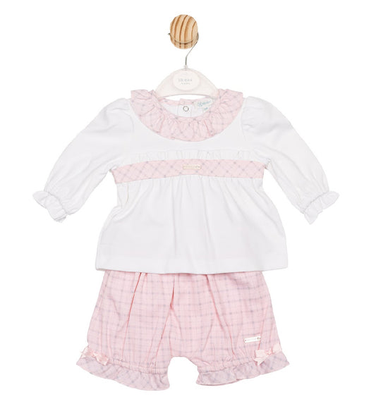 Mintini Pink Check Bloomer Set