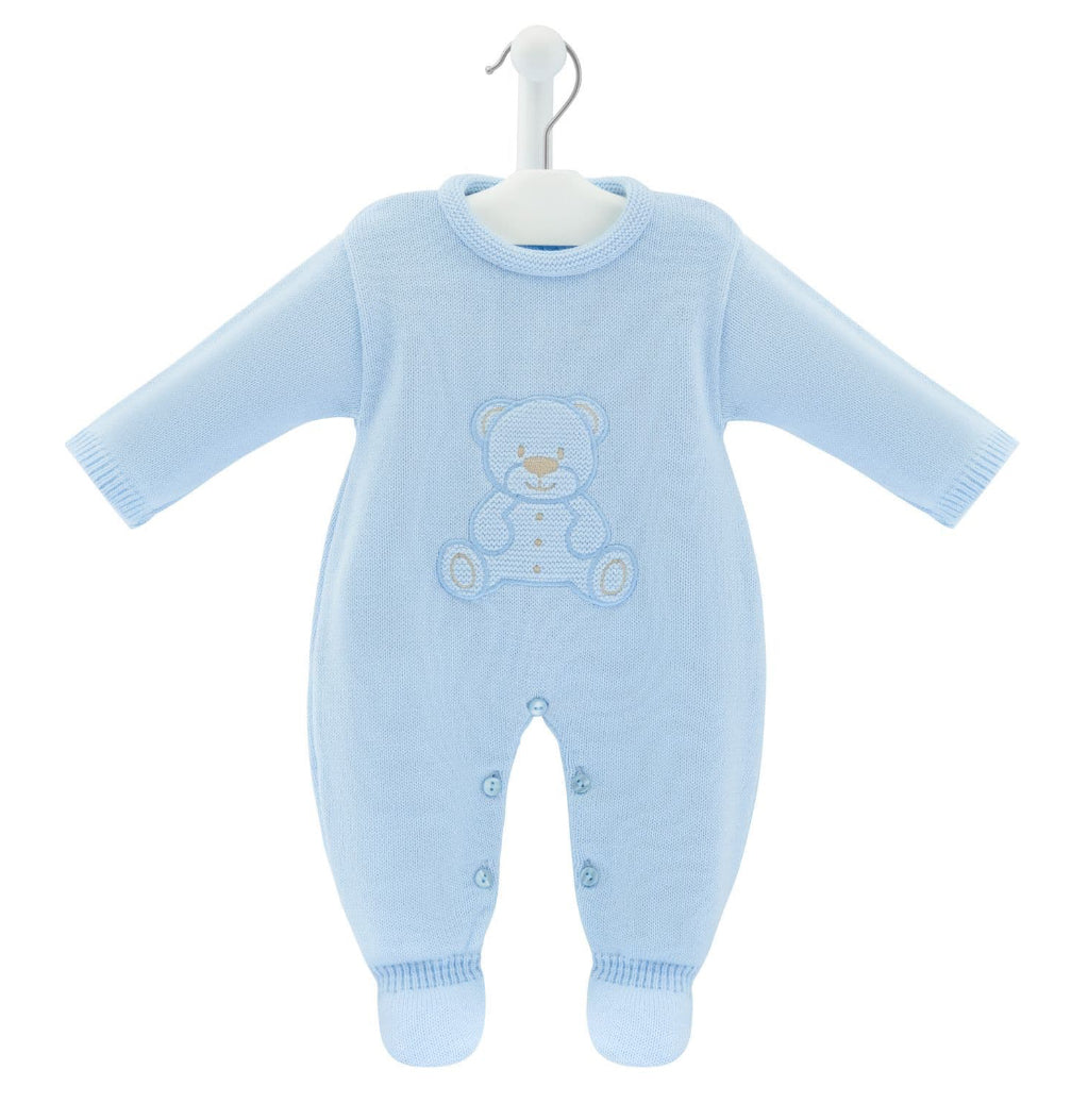 Dandelion Blue Bear Knitted Onesie