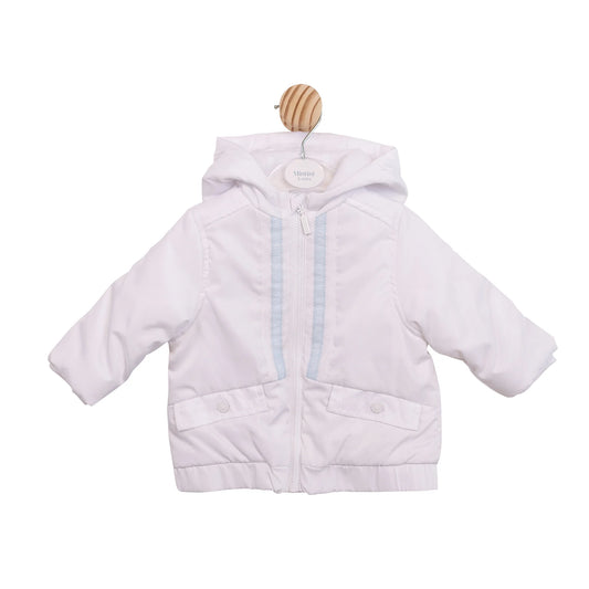 Mintini White with Blue Stripe Coat
