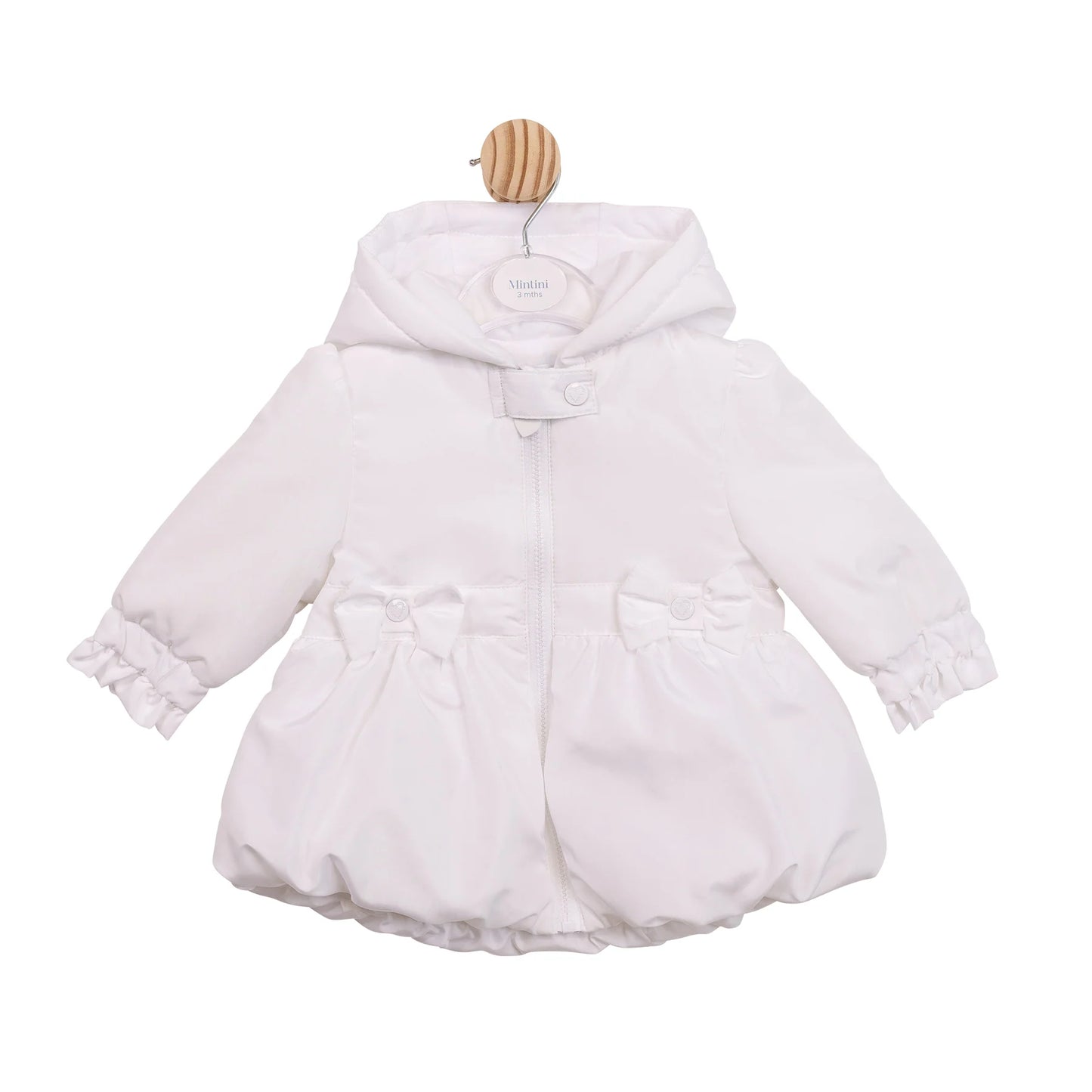 Mintini White Bow Coat