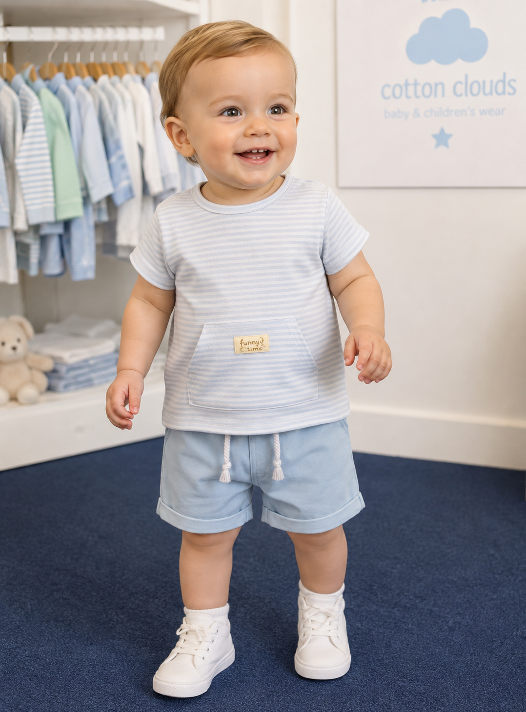 Mayoral blue short set