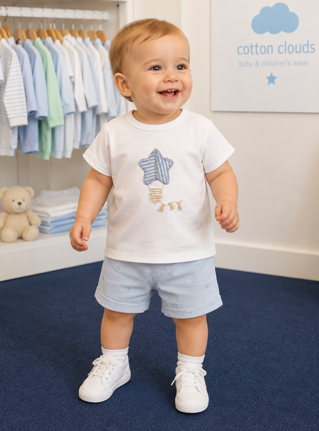 Mayoral blue shorts set