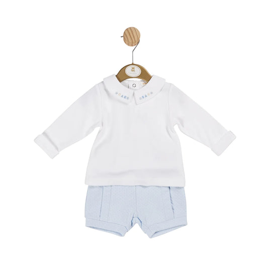 Mintini Blue Shapes Short Set