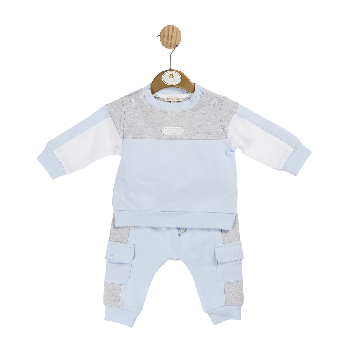 Mintini Grey White Blue Jogsuit