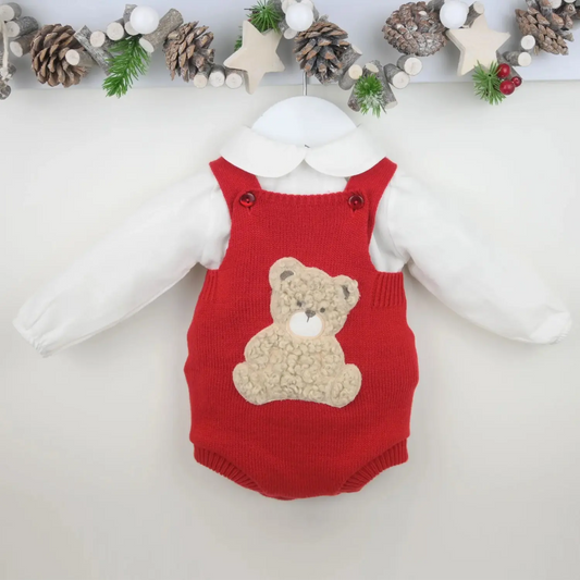 Pex Red Bear Dungaree Set