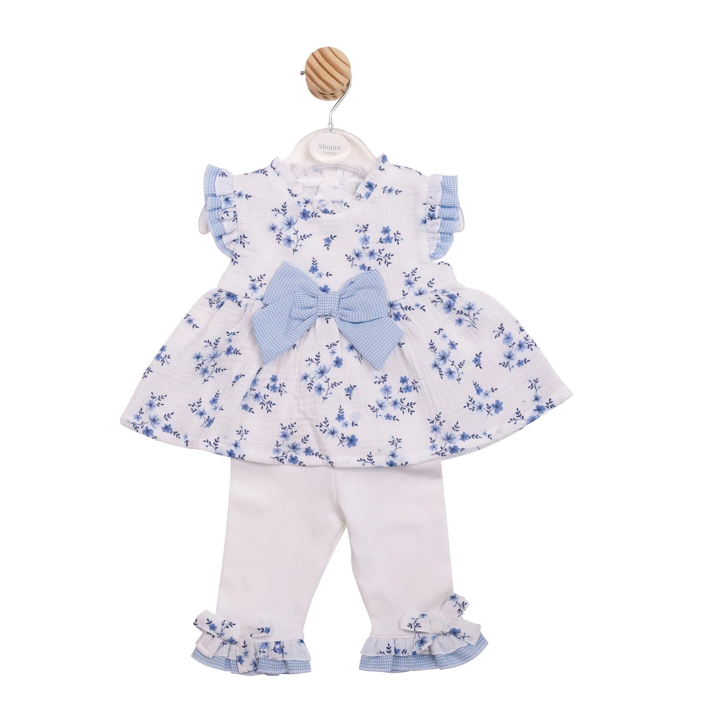 Mintini Blue Floral Tunic & Legging Set