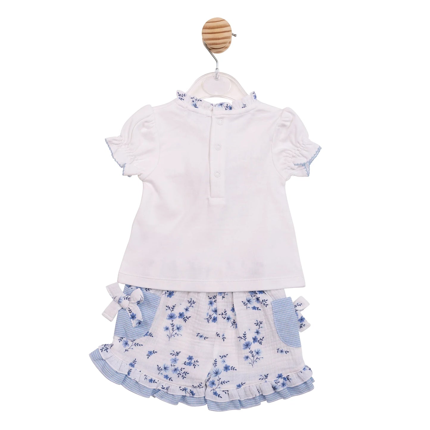 Mintini Blue Floral Shorts Set