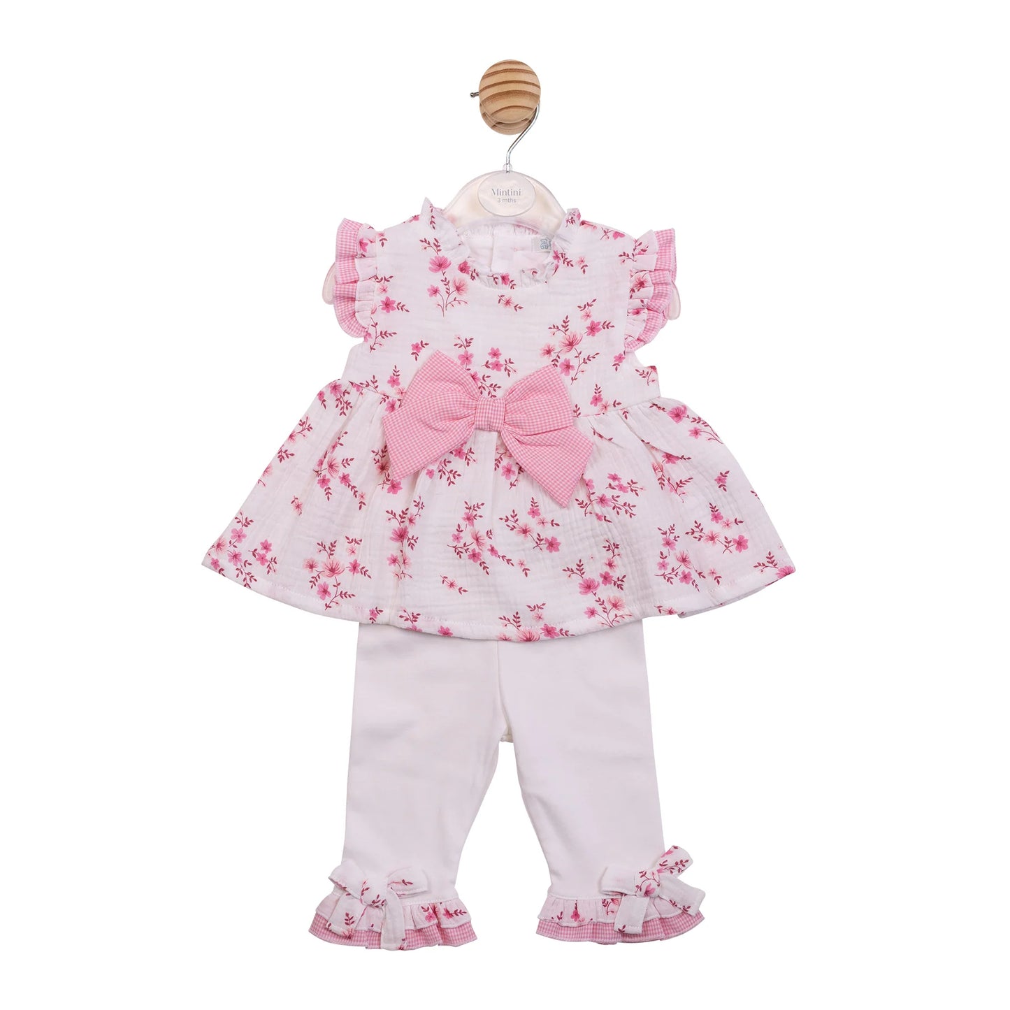 Mintini Pink Floral Tunic & Legging Set