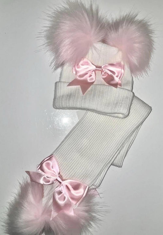 White With Pink Scarf