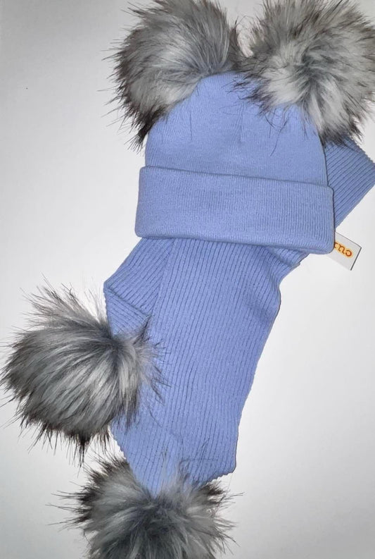 Blue Racoon Scarf