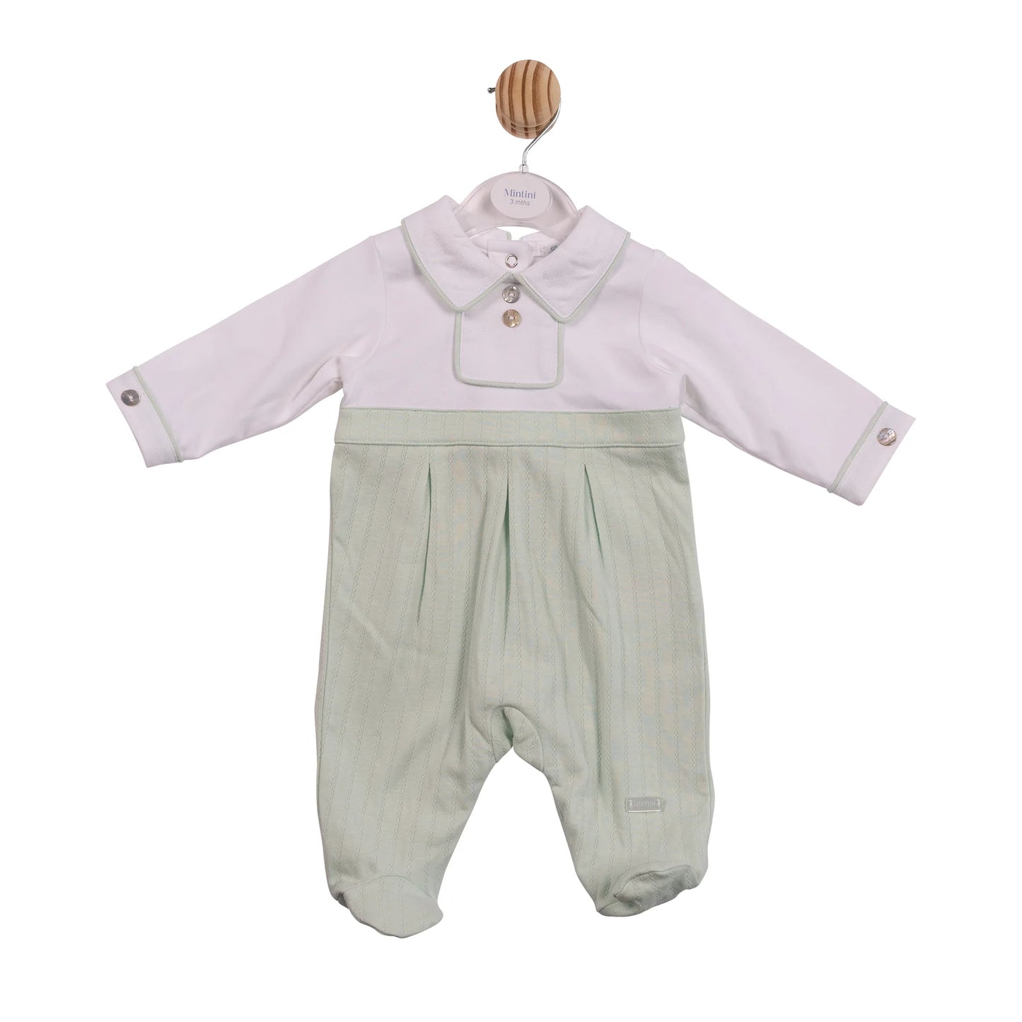 Mintini Pistachio White Onesie