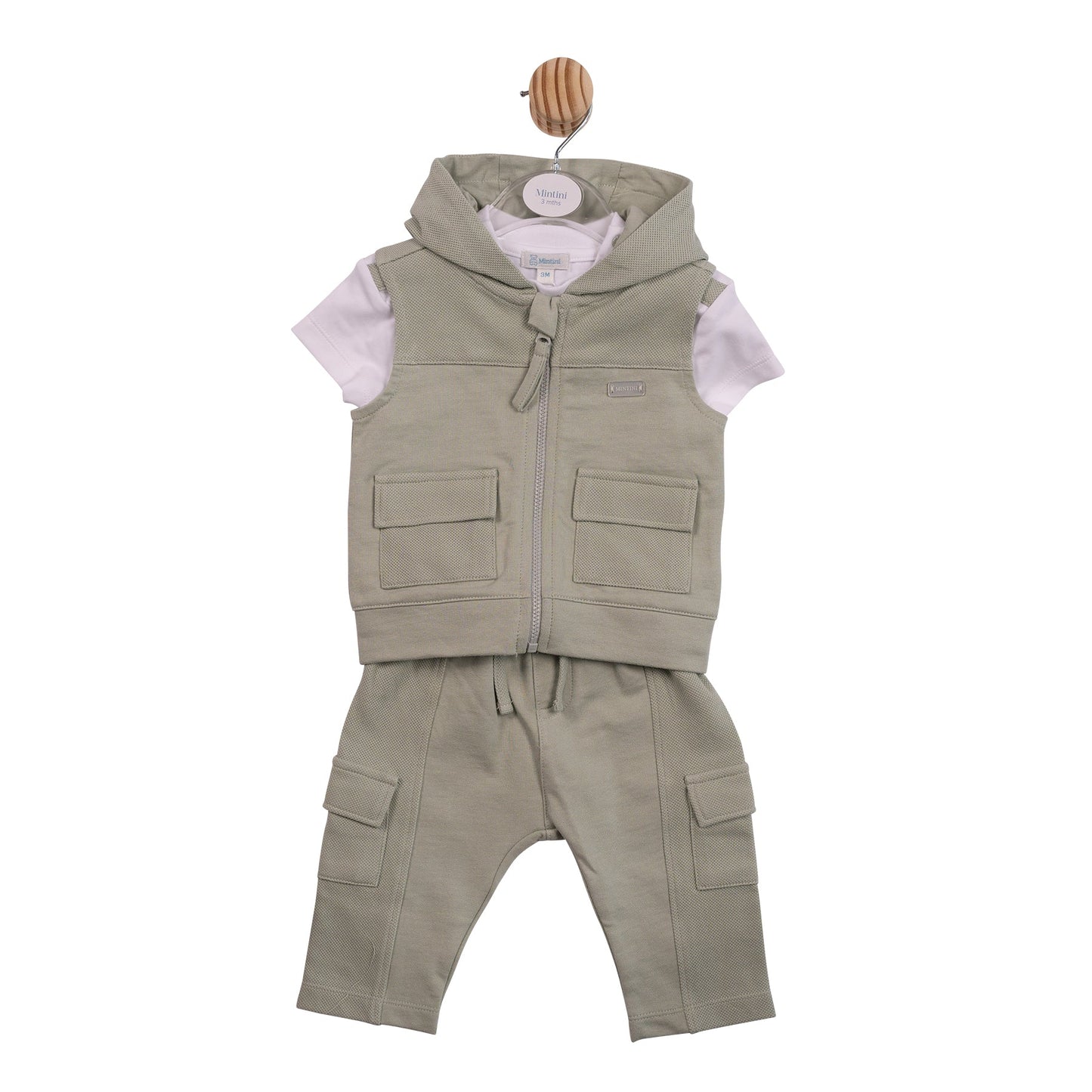 Mintini Sage Green 3 Piece Gilet Set
