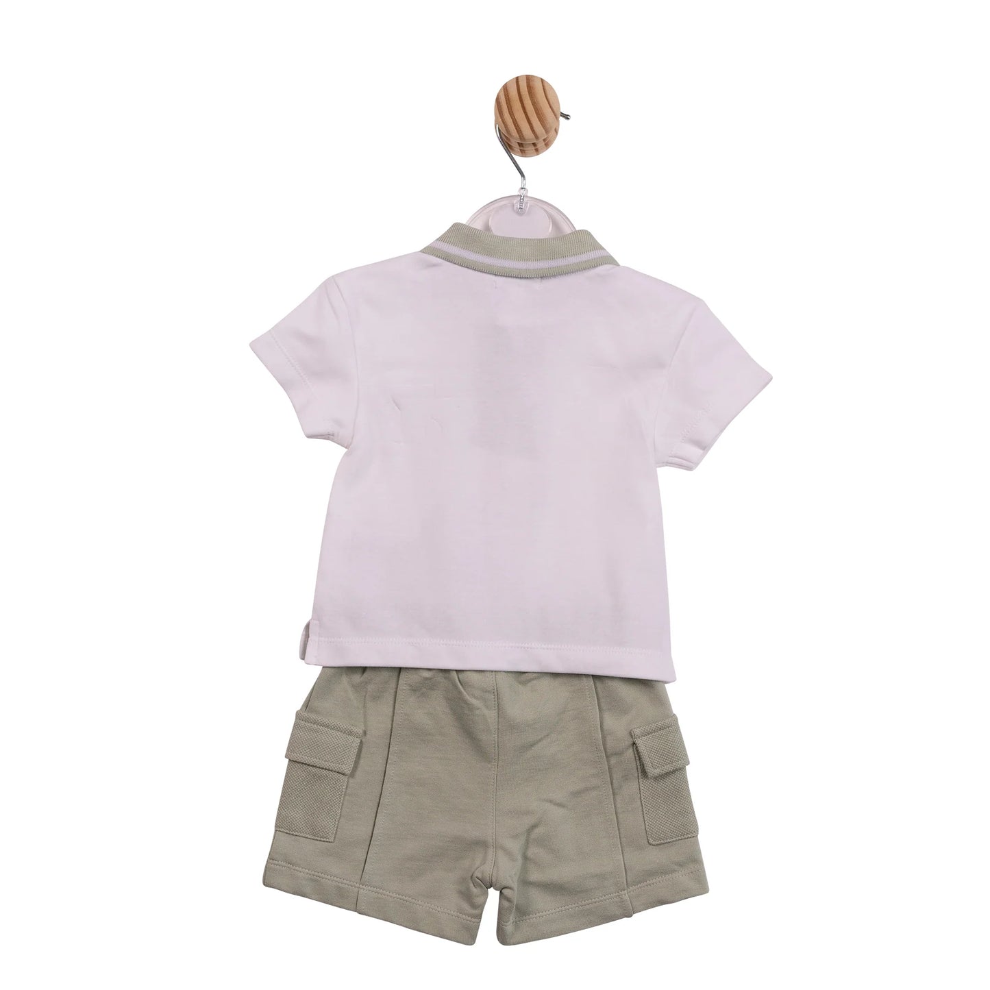 Mintini Sage Green Polo Shorts Set